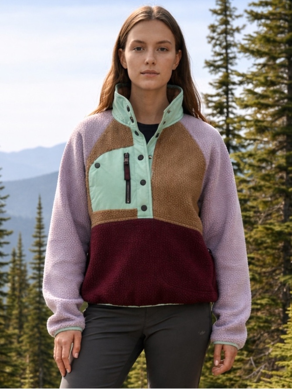 FP Movement Hit The Slopes Colorblock Fleece Pullover